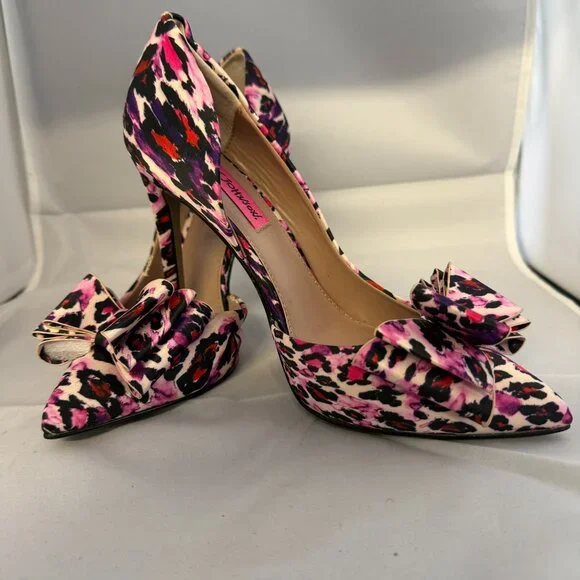 Betsy Johnson Pink Cheetah print pump - Picture 7 of 11